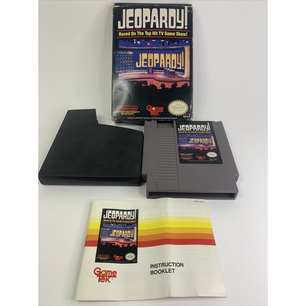 Jeopardy Nintendo Entertainment System‎ NES CIB Complete w/ Box NICE Black Box